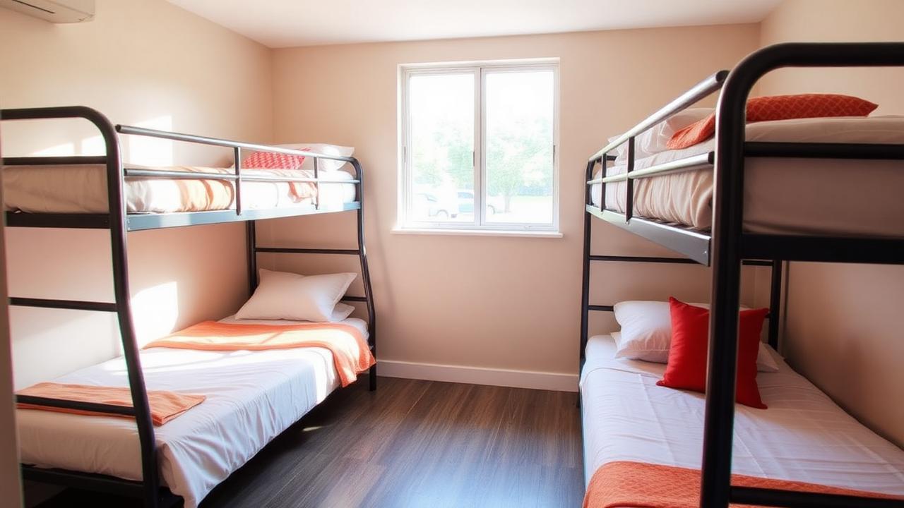 Clean, bright transitional housing bedroom in Las Vegas, NV with natural light—safe affordable housing for SSI and SSDI clients